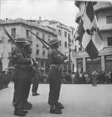 Παρέλαση ελληνικού αγήματος κατά την επέτειο της 25ης Μαρτίου.