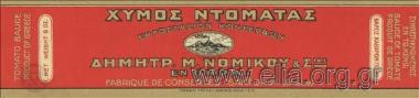 Dimitr. M. Nomikos and Co./ Theran tomato juice