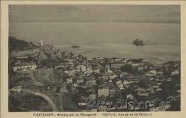 Ναύπλιον: Άποψις από το Παλαμήδι.