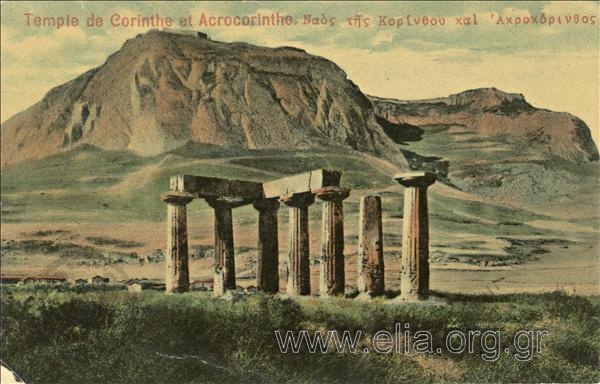 Temple de Corinthe et Acrocorinthe.