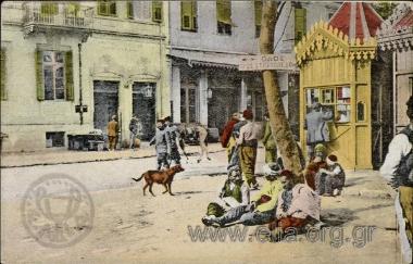 Salonicco - Tipi della strada Salonicco, al fondo Zonanes.