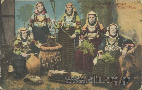 Souvenir de Salonique - Groupe de femmes de Kiretch-Kieuy.