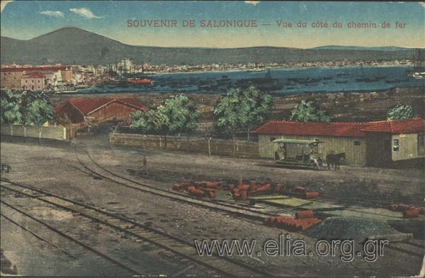 Souvenir de Salonique - Vue du côté du chemin de fer.