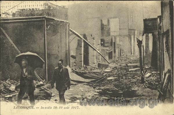 Salonique. Incendie 18-19 août 1917.