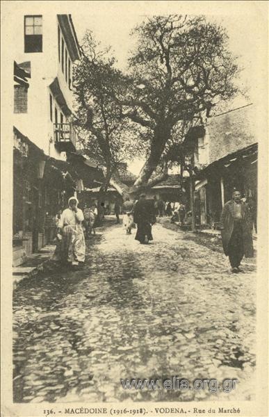 Macédoine (1916-1918). - Vodena. - Rue du Marché.