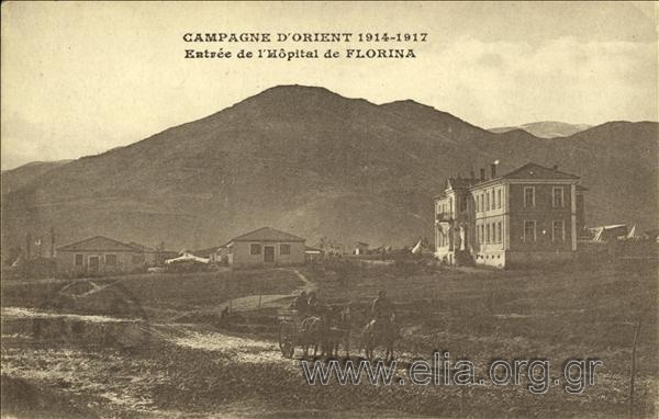 Campagne d' Orient 1914-1917. Entrée de l' Hôpital de Florina.