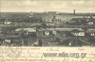 Galati. Gara de passageri cu imprejurimea.