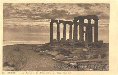 En Grèce. - Le Temple de Poseidon, au Cap Sunium.