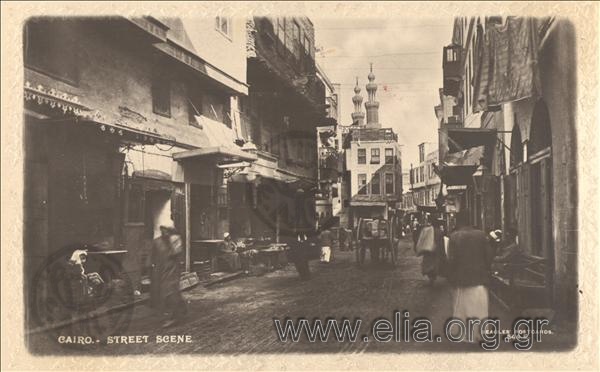 Caire. - Street scene.