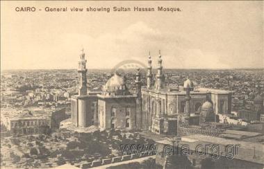 Cairo. - General view showing Sultan Hassan Mosque.