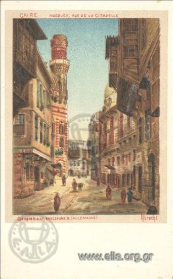 Caire. Mosquée, rue de la Citadelle.