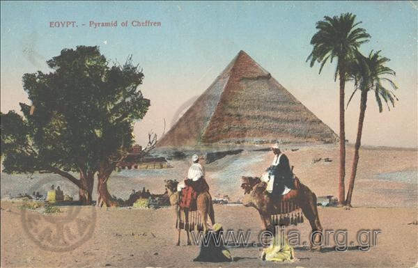 Egypt. - Pyramid of Cheffren.