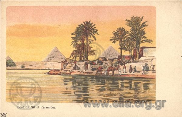 Bord du Nil et Pyramides.