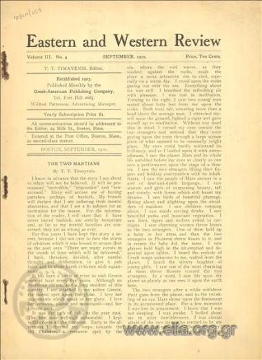 Eastern and Western Review