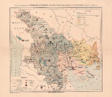 CARTE DES PROVINCES DE LA TURQUIE D EUROPE