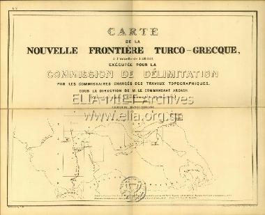 CARTE DE LA NOUVELLE FRONTIERE TURCO-GRECQUE