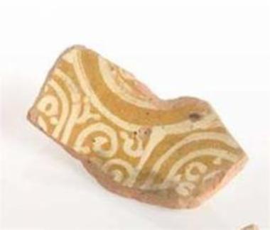 Όστρακο πήλινου, εφυαλωμένου πινακίου