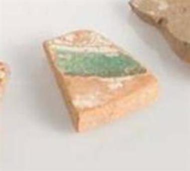 Όστρακο πήλινου, εφυαλωμένου, ανοικτού αγγείου