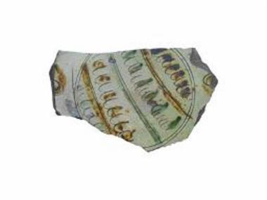 Όστρακο πήλινου, εφυαλωμένου, ανοικτού αγγείου