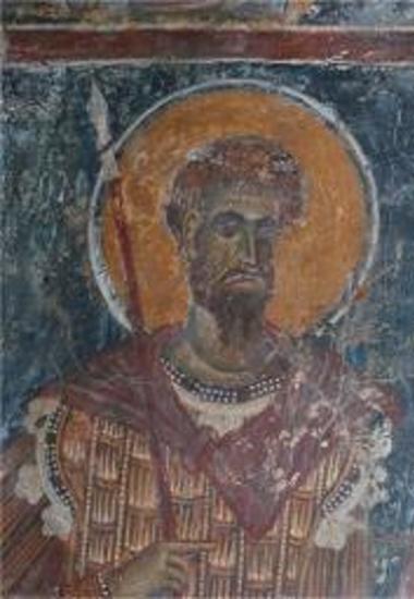 Τοιχογραφία με απεικόνιση του Αγίου Θεοδώρου