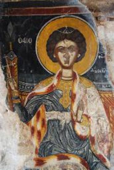 Τοιχογραφία με απεικόνιση του Αγίου Γεωργίου