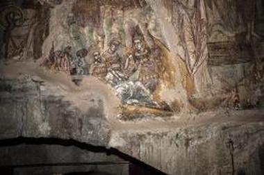 Τοιχογραφία με σκηνές των Παθών του Χριστού (λεπτομέρεια)