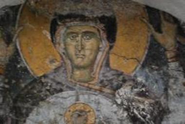 Τοιχογραφία με απεικόνιση της Θεοτόκου Βλαχερνίτισσας