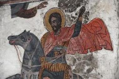 Τοιχογραφία με απεικόνιση του Αγίου Θεοδώρου