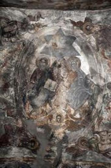 Τοιχογραφία με απεικόνιση της Αγίας Τριάδας