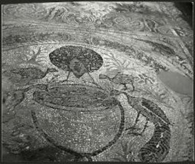 Ψηφιδωτά του μεσαίου τετραγώνου απ' Ανατολών διαχώρου του νοτίου κλίτους.