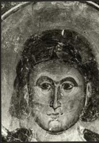 Κοτράφι, Άγιος Παντελεήμονας. Ο άγιος Σώζων, λεπτομέρεια.