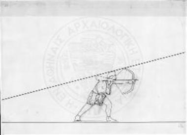 Αναπαράσταση του δυτικού αετώματος. Λεπτομέρεια.