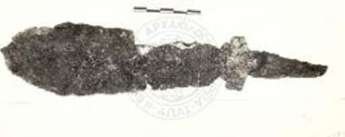 Ταφικός Κύκλος Β, μάχαιρα εκ του τάφου Λ.