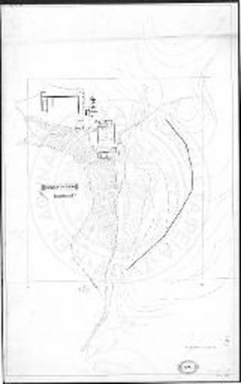 Cabirio di Lemno: Schizzo di pianta schematica dei ruderi (scavi 1937-39).