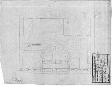 Κάτοψις και κατά μήκος τομή του ναού της Αγ. Θεοδώρας