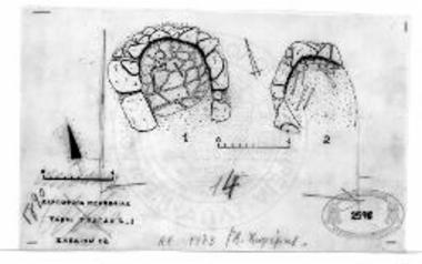 Καρποφόρα Μεσσηνίας. Θέσις Τουρκοκίβουρα. Κάτοψις τάφων Τσαγδή 2 και 1.