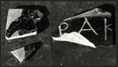 Όστρακα παναθηναϊκού αμφορέα.