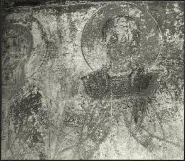 Φλομοχώρι, Άγιοι Ασώματοι. Άγιοι στο βόρειο τοίχο, λεπτομέρεια.