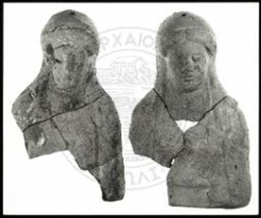 Προτομή θεας ή γυναικός εκ της οικοδομής υπ' αριθ. 3.