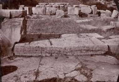 The entrance of cella (the sanctuary of Despoina).