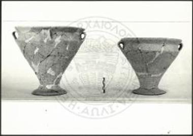 Ταφικός Κύκλος Β, μινύεια κύπελλα εκ του τάφου Υ.