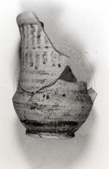Sherds of decorated jug.