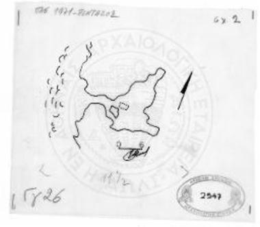 Σκαρίφημα του σπηλαίου Β της χαράδρας Ιν-Ντερέ (Στρύμης).