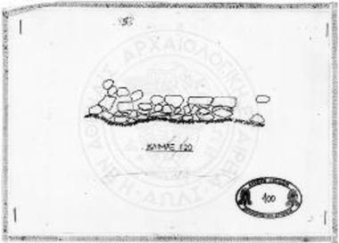 Τοίχος στην κρεβατίνα από Δυτικά.