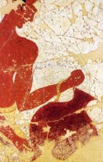 Η ανδρική μορφή από την τοιχογραφία των «Γυμνών Αγοριών».