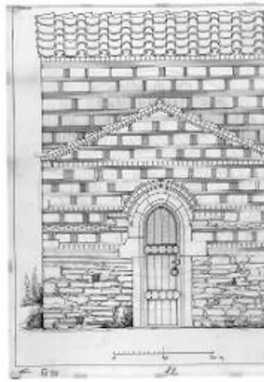 Άγιος Γεώργιος Ανδρούσης. Δυτική όψις. Αναπαράστασις.