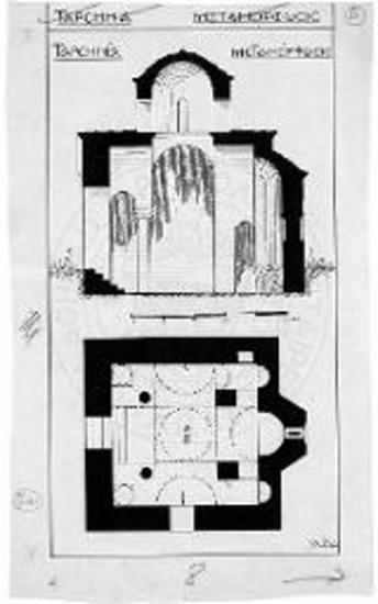 Κάτοψις και τομή ναού Ταρσινών