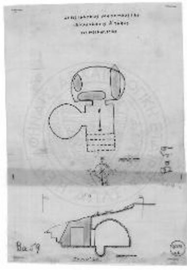 Κάτοψις και τομή του τάφου Α της Αγίας Τριάδος.