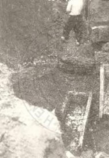 Interior of tholos tomb.