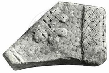 Τηγάνι, ναός. Τεμάχιον γλυπτού.